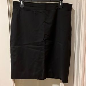 JCrew Black Pencil Skirt. 100% Wool. Size 10.